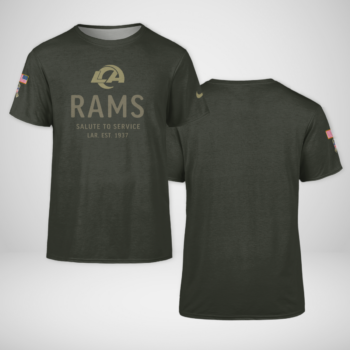 Los Angeles Rams Forest Green 2025 Salute to Service Shirt