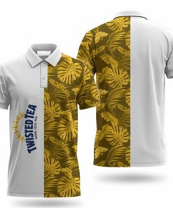Twisted Tea Swiss Cheese Leaf Polo Shirt