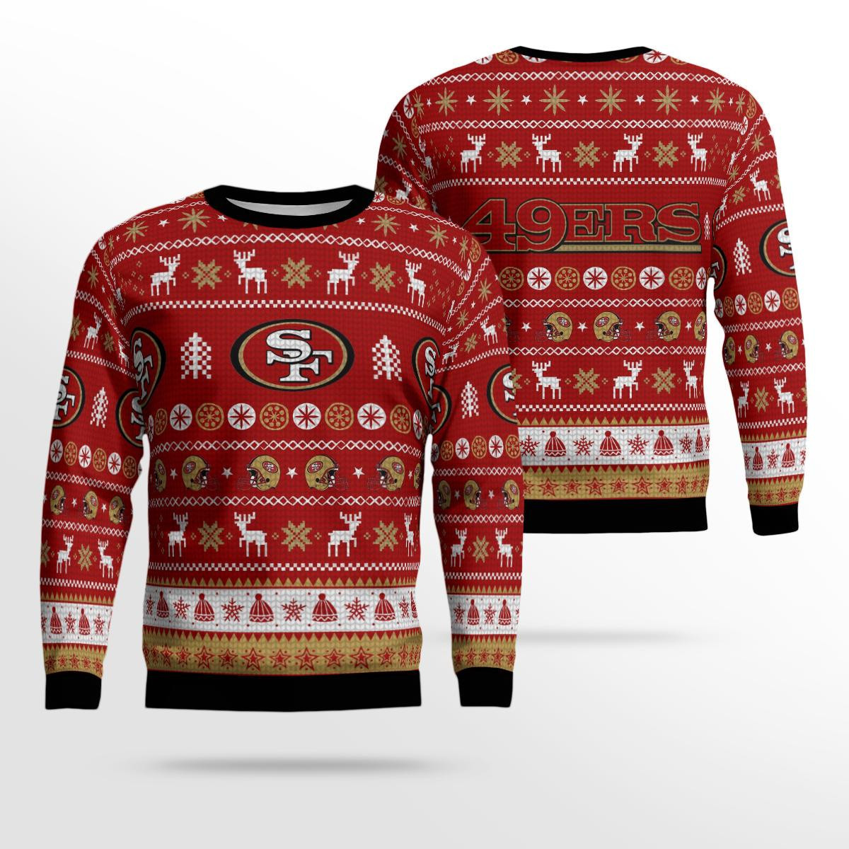 San Francisco 49ers Football Team Holiday Ugly Christmas Sweater