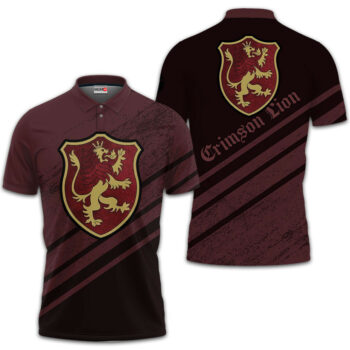 Crimson Lion Polo Shirt
