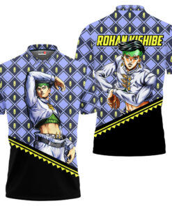Rohan Kishibe Polo Shirt JJBA Anime