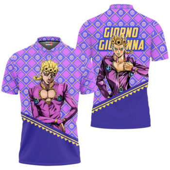 Giorno Giovanna Polo Shirt JJBA Anime