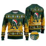2025 Athletics Snowflakes Christmas Ugly Sweater