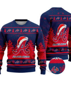 2025 Atlanta Bravers Snowflakes Christmas Ugly Sweater