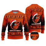 2025 Baltimore Orioles Snowflakes Christmas Ugly Sweater