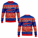 2025 Bills Holiday Touchdown Ugly Christmas Sweater