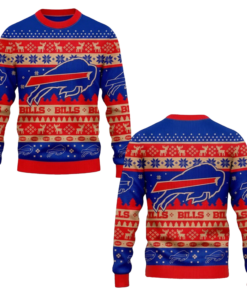 2025 Bills Holiday Touchdown Ugly Christmas Sweater