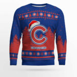 2025 Chicago Cubs Snowflakes Christmas Ugly Sweater
