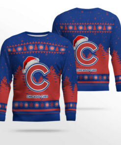 2025 Chicago Cubs Snowflakes Christmas Ugly Sweater