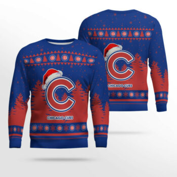 2025 Chicago Cubs Snowflakes Christmas Ugly Sweater