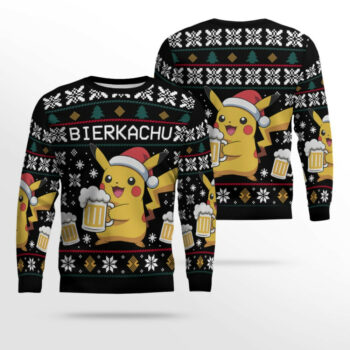 2025 Christmas BIERKACHU Ugly Christmas Sweater
