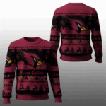2025 Christmas Cardinals Festive Reindeer Tree Ugly Sweater