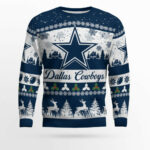 2025 Christmas Cowboys Festive Reindeer Tree Ugly Sweater