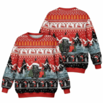 2025 Christmas Electric Forklift Ugly Christmas Sweater