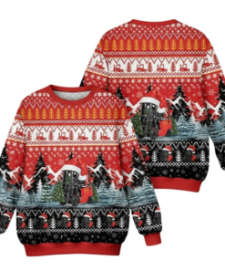 2025 Christmas Electric Forklift Ugly Christmas Sweater