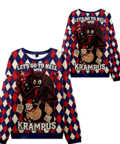 2025 Christmas Krampus Let’s Go to Hell Ugly Sweater