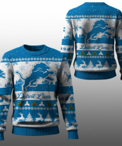 2025 Christmas Lions Festive Reindeer Tree Ugly Sweater