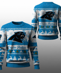 2025 Christmas Panthers Festive Reindeer Tree Ugly Sweater