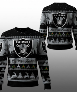 2025 Christmas Raiders Festive Reindeer Tree Ugly Sweater