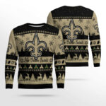 2025 Christmas Saints Festive Reindeer Tree Ugly Sweater