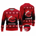 2025 Cincinnati Reds Snowflakes Christmas Ugly Sweater