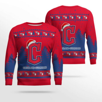 2025 Cleveland Guardians Snowflakes Christmas Ugly Sweater