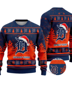 2025 Detroit Tigers Snowflakes Christmas Ugly Sweater