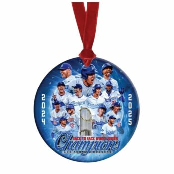 2025 Dodgers Back to Back World Series Champions Ornament