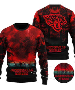 2025 Jacksonville Jaguars Stranger Things Ugly Sweater