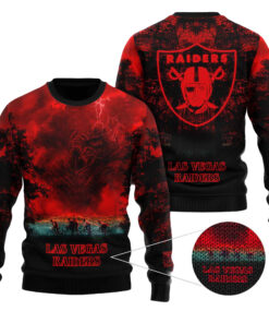 2025 Las Vegas Raiders Stranger Things Ugly Sweater
