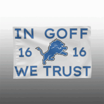 2025 Lions In Goff We Trust Flag