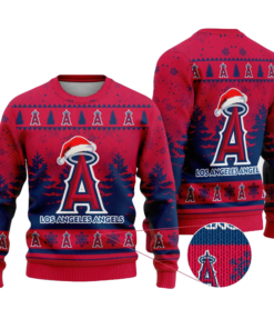 2025 Los Angeles Angels Snowflakes Christmas Ugly Sweater