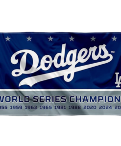 2025 Los Angeles Dodgers 9 Time World Champions Series Parade Flag