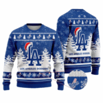 2025 Los Angeles Dodgers Snowflakes Christmas Ugly Sweater