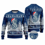 2025 Mariners Snowflakes Christmas Ugly Sweater 1 2025 Mariners Snowflakes Christmas Ugly Sweater