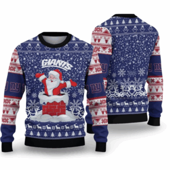2025 NY Giants Festive Holiday Ugly Sweater
