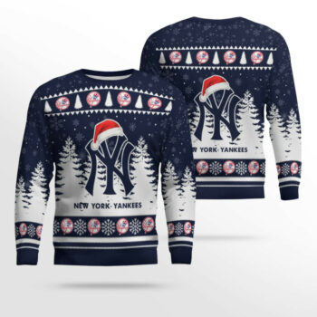 2025 New York Yankees Snowflakes Christmas Ugly Sweater