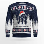 2025 New York Yankees Snowflakes Christmas Ugly Sweater