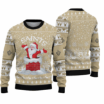 2025 Orleans Saints Santa Ugly Christmas Sweater