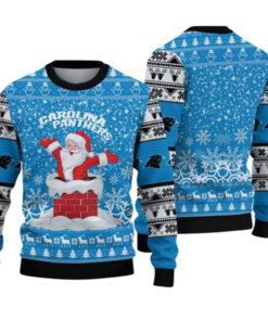 2025 Panthers Santa Ugly Christmas Sweater