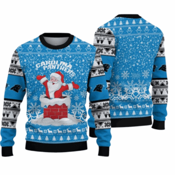 2025 Panthers Santa Ugly Christmas Sweater