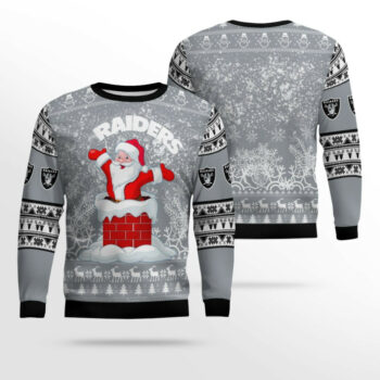 2025 Raiders Santa Ugly Christmas Sweater