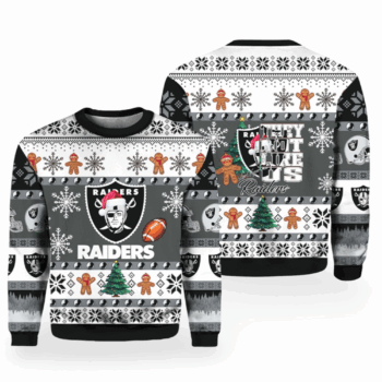 2025 Raiders They Not Like Us Ugly Christmas Sweater