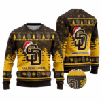 2025 San Diego Padres Snowflakes Christmas Ugly Sweater