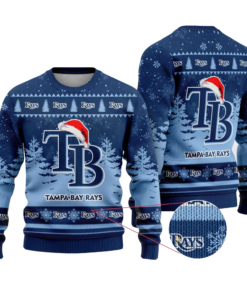 2025 Tampa Bay Rays Snowflakes Christmas Ugly Sweater