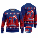 2025 Texas Rangers Snowflakes Christmas Ugly Sweater