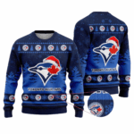 2025 Toronto Blue Jays Snowflakes Christmas Ugly Sweater