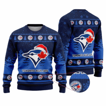 2025 Toronto Blue Jays Snowflakes Christmas Ugly Sweater