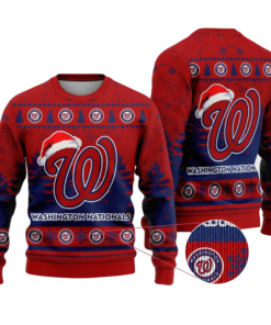 2025 Washington Nationals Snowflakes Christmas Ugly Sweater