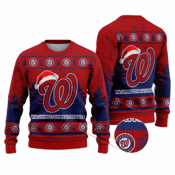 2025 Washington Nationals Snowflakes Christmas Ugly Sweater
